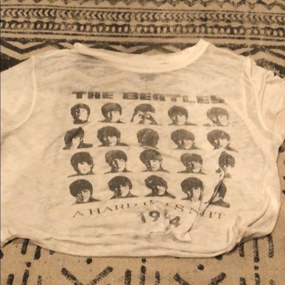 Beatles cropped t-shirt